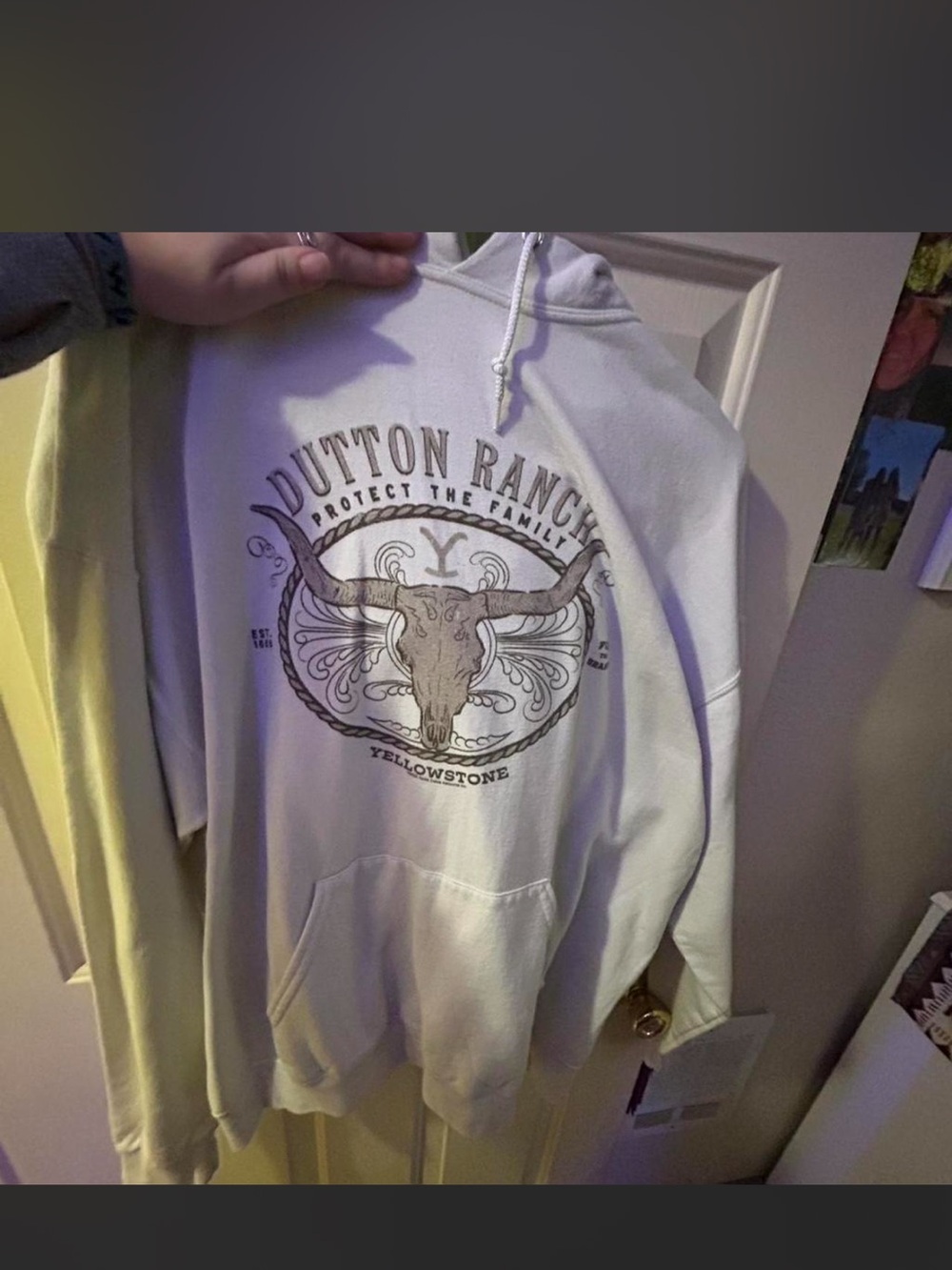Yellowstone white Graphic Hoodie